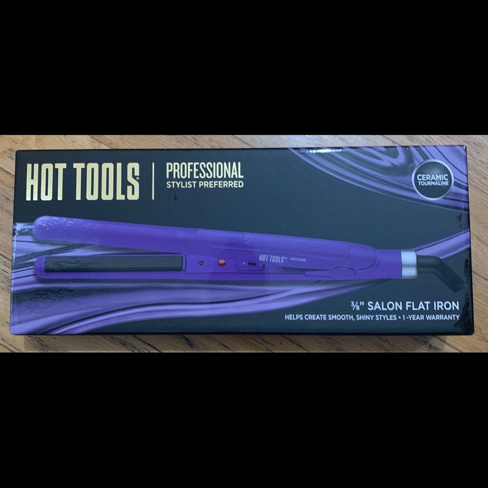 HOT TOOLS ceramic tourmaline 3/8” flat iron